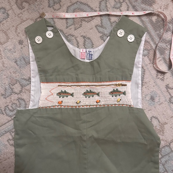 🎣 Smocked Fish John John - 12 months - Picture 8 of 9